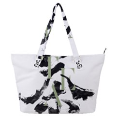 Tea Calligraphy Full Print Shoulder Bag by EMWdesign