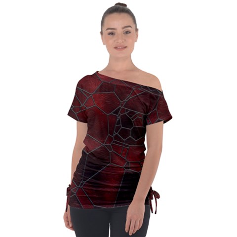 Mosaic Glass Glass Mosaic Colorful Tie-up Tee by Pakrebo