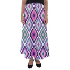 Native American Pattern Flared Maxi Skirt by Valentinaart