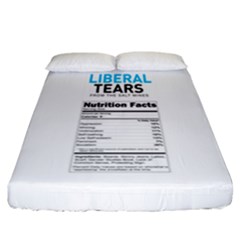 Liberal Tears  Funny With Supplement Facts Custom Colors Fitted Sheet (california King Size) by snek