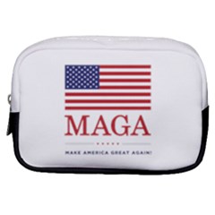 Maga Make America Great Again With Usa Flag Make Up Pouch (small) by snek