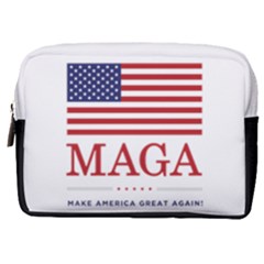 Maga Make America Great Again With Usa Flag Make Up Pouch (medium) by snek