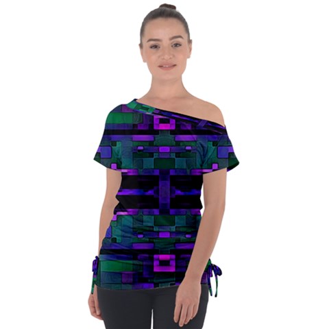 Abstract Pattern Desktop Wallpaper Tie-up Tee by Pakrebo