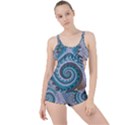 Spiral Fractal Swirl Whirlpool Boyleg Tankini Set  View1