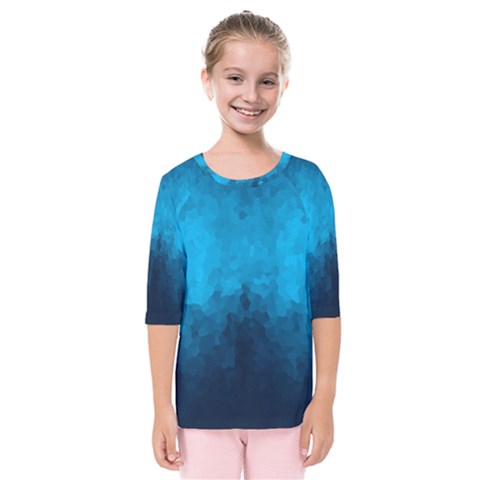 Deep Ocean Kids  Quarter Sleeve Raglan Tee by LoolyElzayat