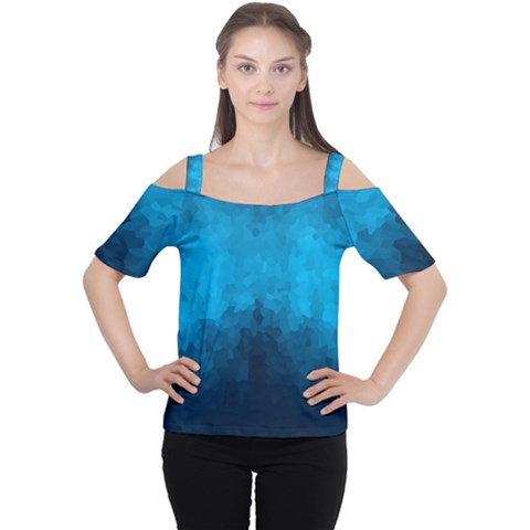 Deep Ocean Cutout Shoulder Tee by LoolyElzayat