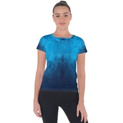 Deep Ocean Short Sleeve Sports Top  by LoolyElzayat