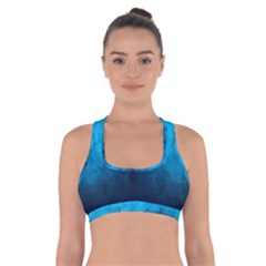 Deep Ocean Cross Back Sports Bra by LoolyElzayat