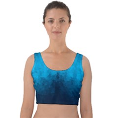 Deep Ocean Velvet Crop Top by LoolyElzayat