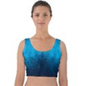 Deep Ocean Velvet Crop Top View1