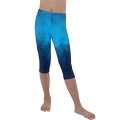 Deep Ocean Kids  Lightweight Velour Capri Leggings  by LoolyElzayat