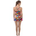 Background Triangle Rainbow Ruffle Top Dress Swimsuit View2