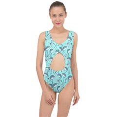 Bird Flemish Picture Center Cut Out Swimsuit by Mariart