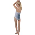 Business Blue Triangular Pattern Go with the Flow One Piece Swimsuit View2