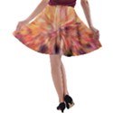 Color Background Structure Lines A-line Skater Skirt View2