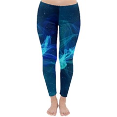 Electric Wave Classic Winter Leggings by JezebelDesignsStudio