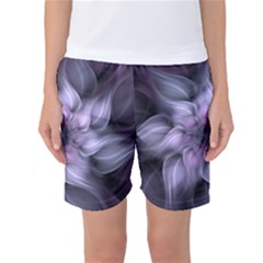 Purple Flower Windswept Women s Basketball Shorts by JezebelDesignsStudio