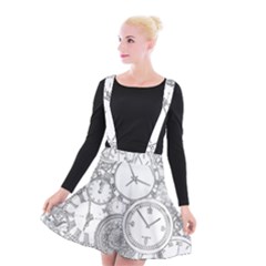 Time Goes On Suspender Skater Skirt by JezebelDesignsStudio