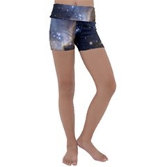 Cosmic Constellation Kids  Lightweight Velour Yoga Shorts by WensdaiAmbrose