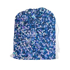 Blue Shimmer - Eco-glitter Drawstring Pouch (xxl) by WensdaiAmbrose