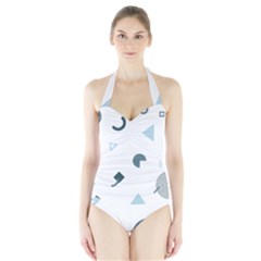 Shape Vector Triangle Halter Swimsuit by Mariart