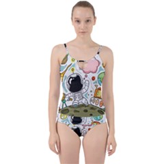 Sketch Cute Child Funny Cut Out Top Tankini Set by Pakrebo