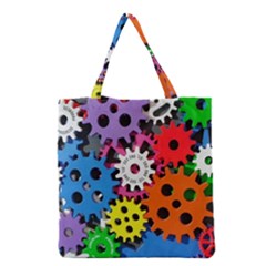 The Gears Are Turning Grocery Tote Bag by WensdaiAmbrose