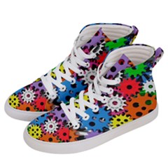 The Gears Are Turning Women s Hi-top Skate Sneakers by WensdaiAmbrose