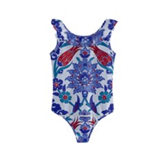 Art Artistic Ceramic Colorful Kids  Frill Swimsuit by Pakrebo