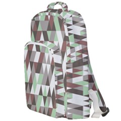 Coco Mint Triangles Double Compartment Backpack by WensdaiAmbrose