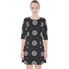 Geometric Pattern - Black Pocket Dress by WensdaiAmbrose