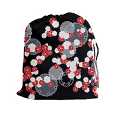 Plumflower Drawstring Pouch (xxl) by WensdaiAmbrose