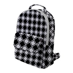 Square Diagonal Pattern Flap Pocket Backpack (large) by Mariart