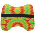 Kaleidoscope Background Mandala Red green Head Support Cushion View2