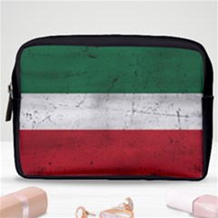 Flag Patriote Quebec Patriot Red Green White Grunge Separatism Make Up Pouch (medium) by Quebec