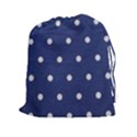 Navy Polka Dot Drawstring Pouch (XXL) View1