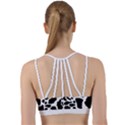 Black On White Cow Skin Line Them Up Sports Bra View2