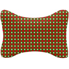 Lumberjack Plaid Buffalo Plaid Green Red Seat Head Rest Cushion by Mariart