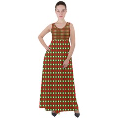 Lumberjack Plaid Buffalo Plaid Green Red Empire Waist Velour Maxi Dress by Mariart