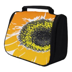 Sunflower Flower Yellow Orange Full Print Travel Pouch (small) by Mariart