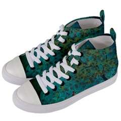 Tree In The Wind Women s Mid-top Canvas Sneakers by WensdaiAmbrose