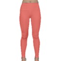 Living Coral Lightweight Velour Classic Yoga Leggings View1