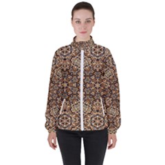 Pattern  Background High Neck Windbreaker (women) by Pakrebo