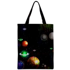 Galactic Zipper Classic Tote Bag by WensdaiAmbrose