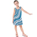 Blue Wave Surges On Kids  Sleeveless Dress View1