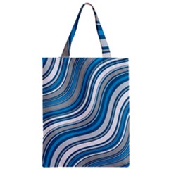 Blue Wave Surges On Zipper Classic Tote Bag by WensdaiAmbrose