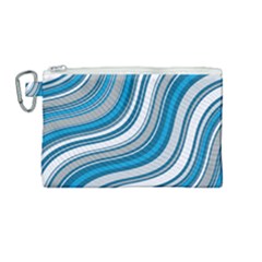 Blue Wave Surges On Canvas Cosmetic Bag (medium) by WensdaiAmbrose