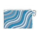 Blue Wave Surges On Canvas Cosmetic Bag (Large) View2