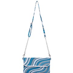 Blue Wave Surges On Mini Crossbody Handbag by WensdaiAmbrose