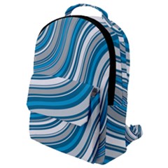 Blue Wave Surges On Flap Pocket Backpack (small) by WensdaiAmbrose